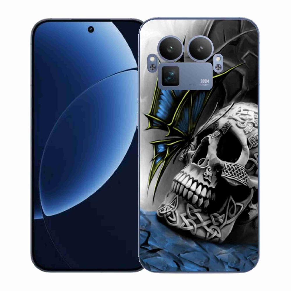 Gél borítás mmCase a Realme GT 8 Pro készülékhez - pillangó és koponya