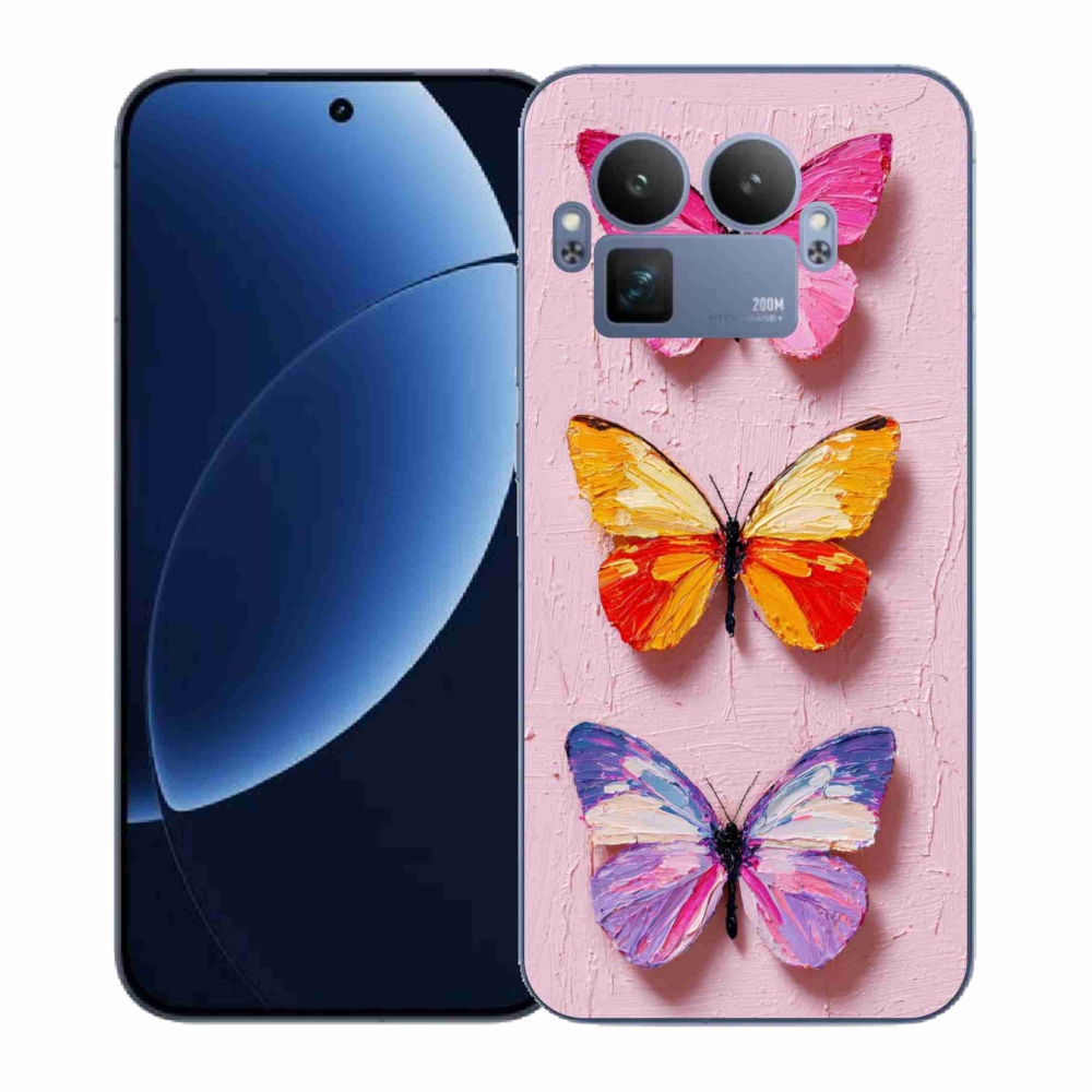 Gél borítás mmCase a Realme GT 8 Pro számára - pillangó szentháromság