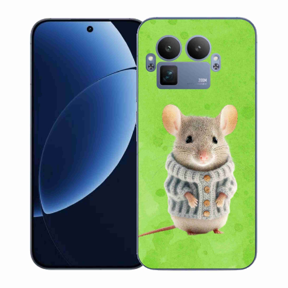 Gél borítás mmCase a Realme GT 8 Pro készülékhez - egér pulóverben