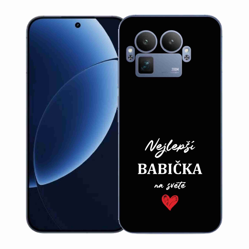 Gél borítás mmCase a Realme GT 8 Pro - Legjobb nagyi 1 fekete háttérrel