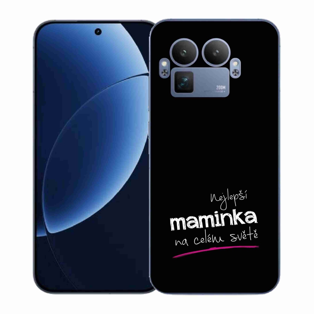 Gél borítás mmCase a Realme GT 8 Pro - legjobb anya 4 fekete háttérrel