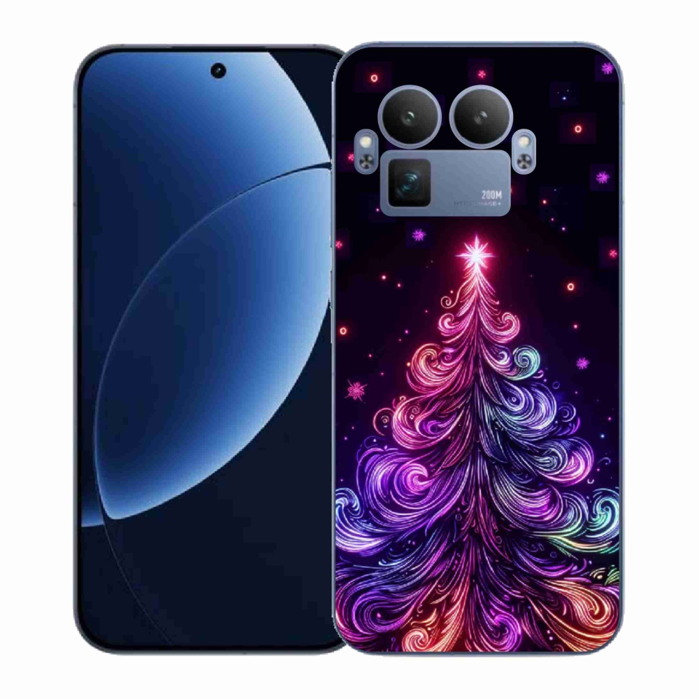 Gél borítás mmCase a Realme GT 8 Pro készülékhez - neon karácsonyfa 1