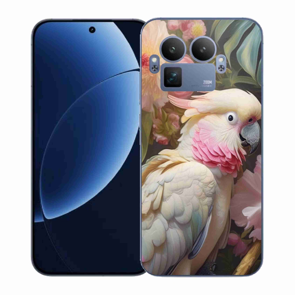 Gél borítás mmCase a Realme GT 8 Pro készülékhez - papagáj kakadu rózsaszín 2