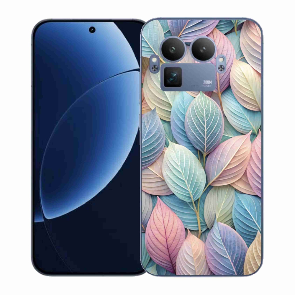 Zselés borítás mmCase a Realme GT 8 Pro készülékhez - pasztell levelek