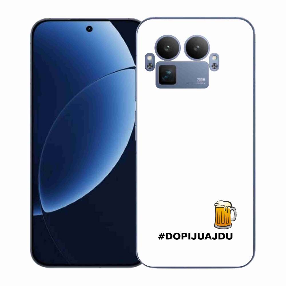 Gél borítás mmCase a Realme GT 8 Pro számára - sör motívum 1 fehér háttér