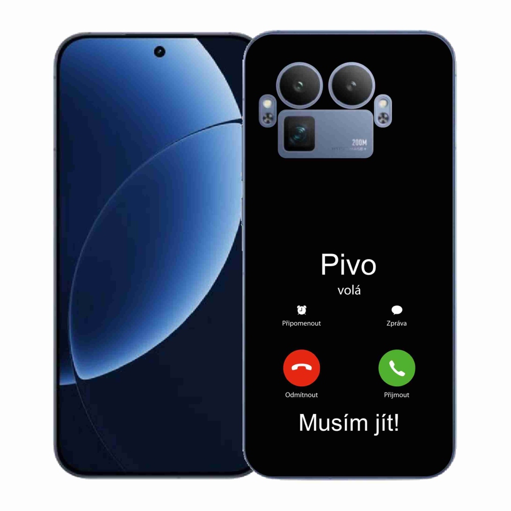 Gél borítás mmCase a Realme GT 8 Pro-n - sör hívja a fekete hátteret