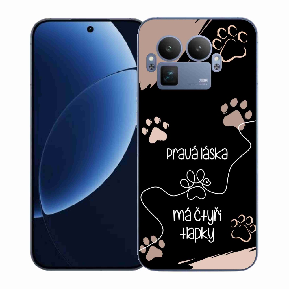 Gél borítás mmCase a Realme GT 8 Pro készülékhez - kutya motívum 1 fekete háttér