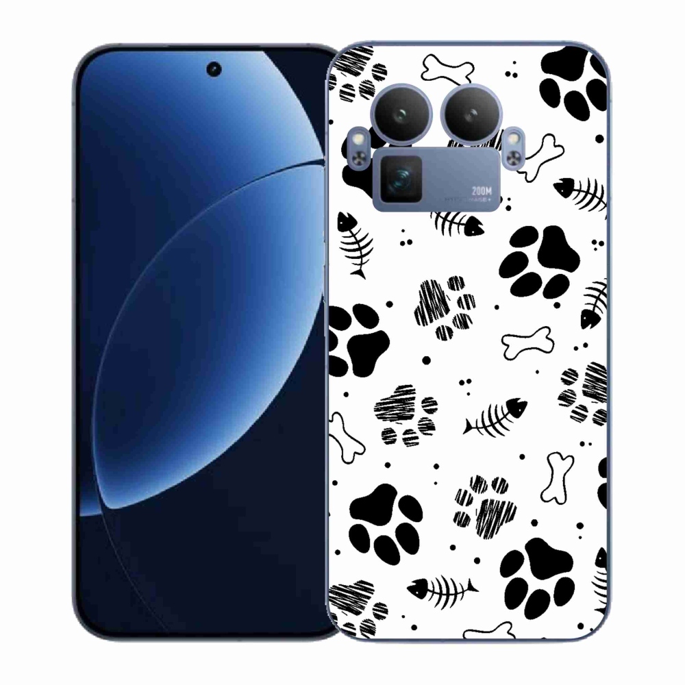 Gél borítás mmCase a Realme GT 8 Pro készülékhez - kutyamancsok 1