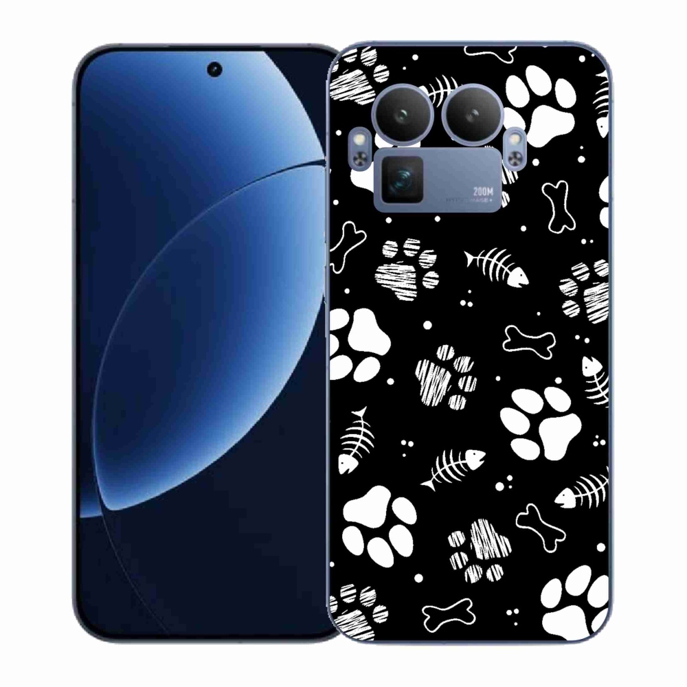 Gél borítás mmCase a Realme GT 8 Pro készülékhez - kutyamancsok