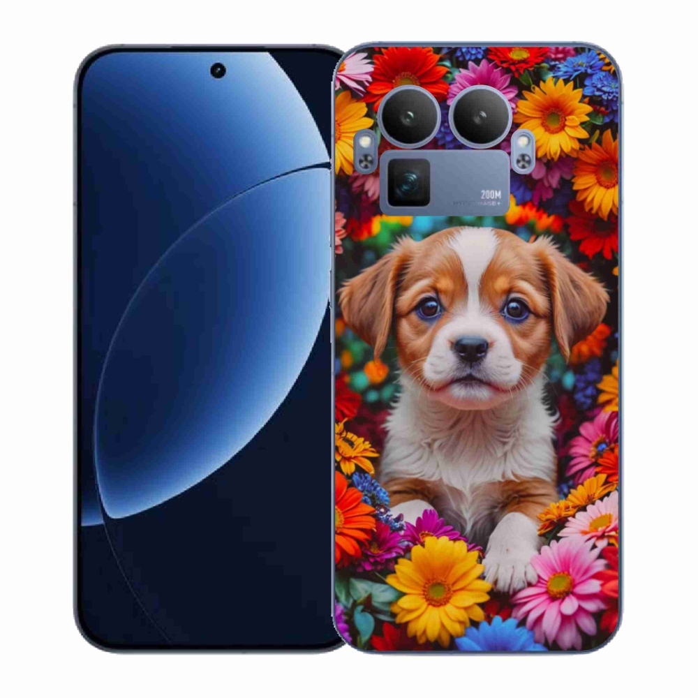 Gél borítás mmCase a Realme GT 8 Pro számára - aranyos kiskutya