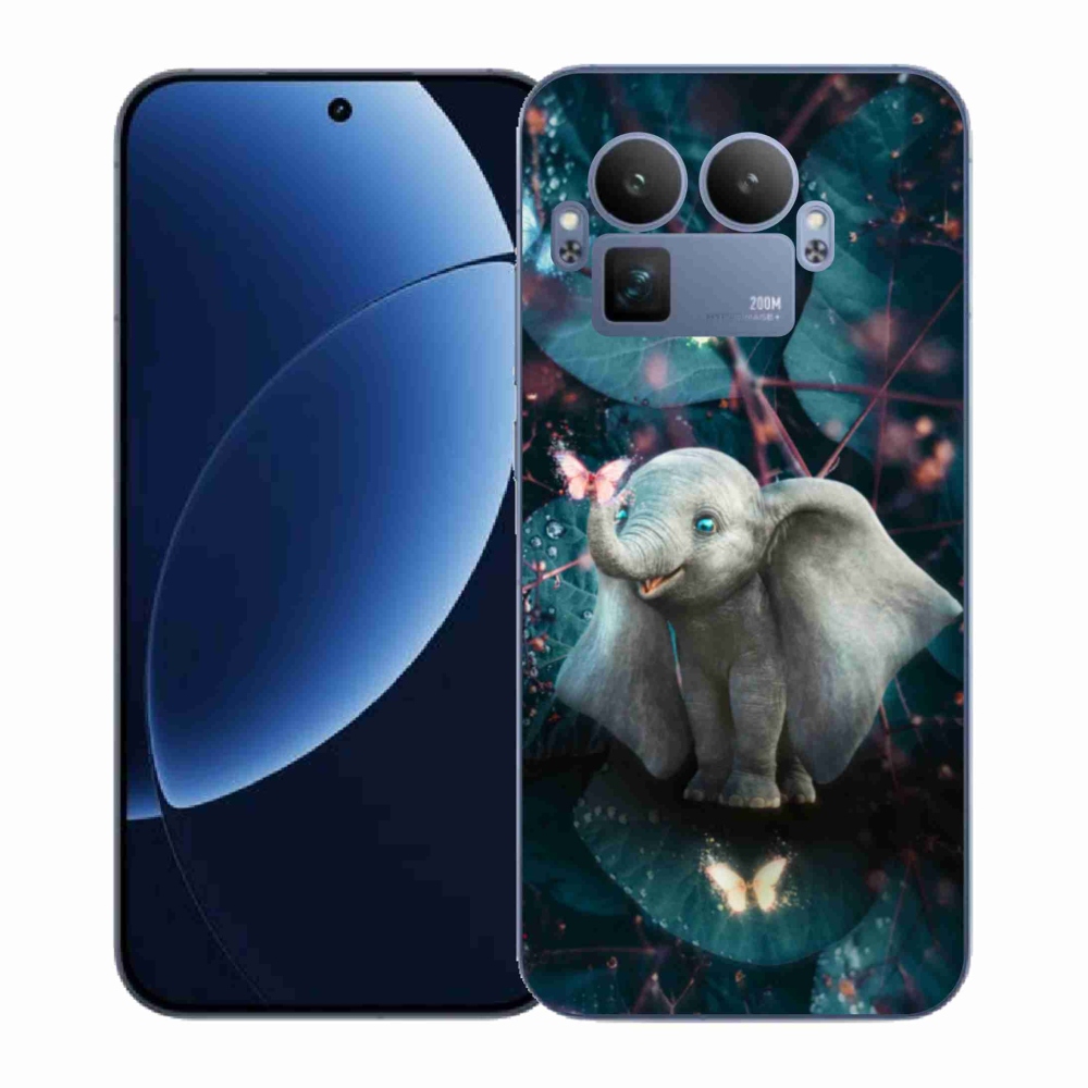 Gél borítás mmCase a Realme GT 8 Pro készülékhez - aranyos elefánt
