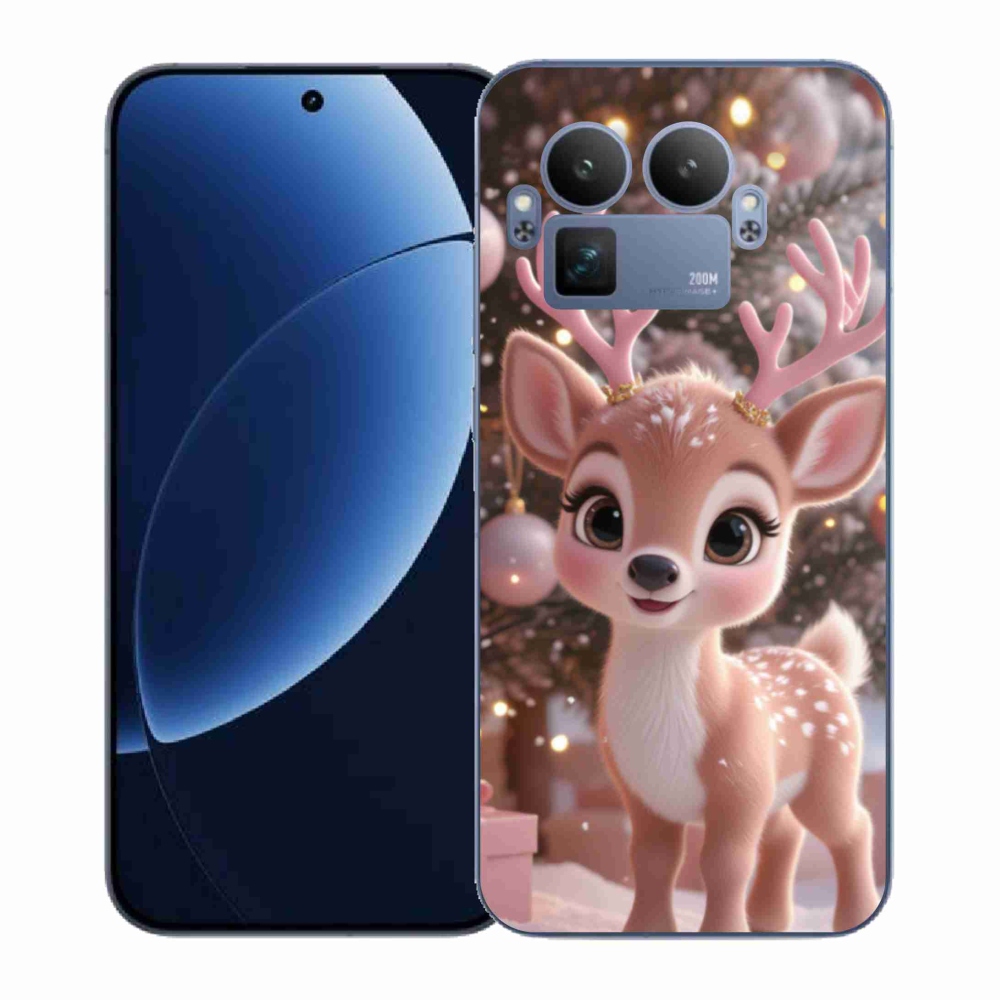 Gél borítás mmCase a Realme GT 8 Pro számára - aranyos rénszarvas