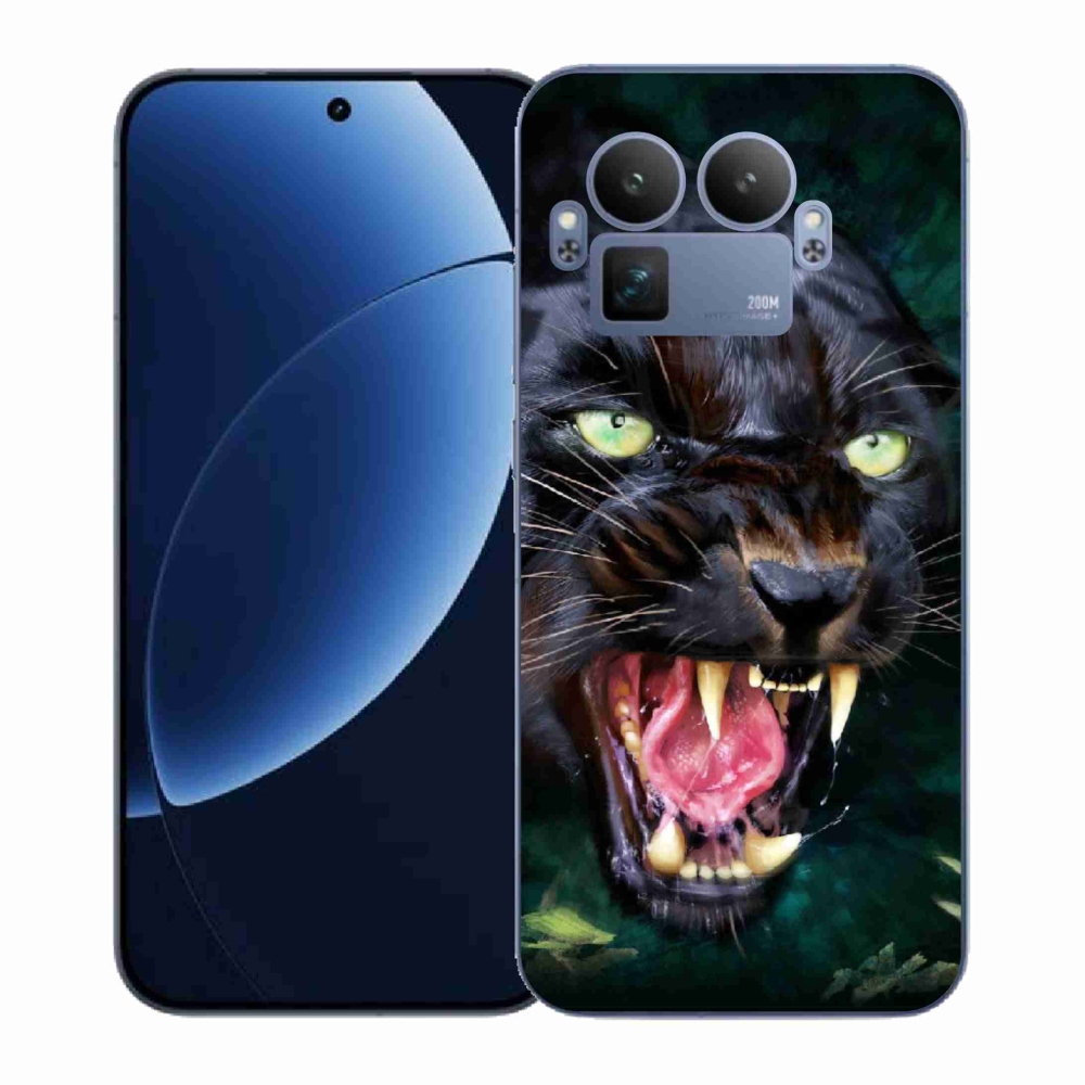 Gél borítás mmCase a Realme GT 8 Pro készülékhez - dühös fekete párduc