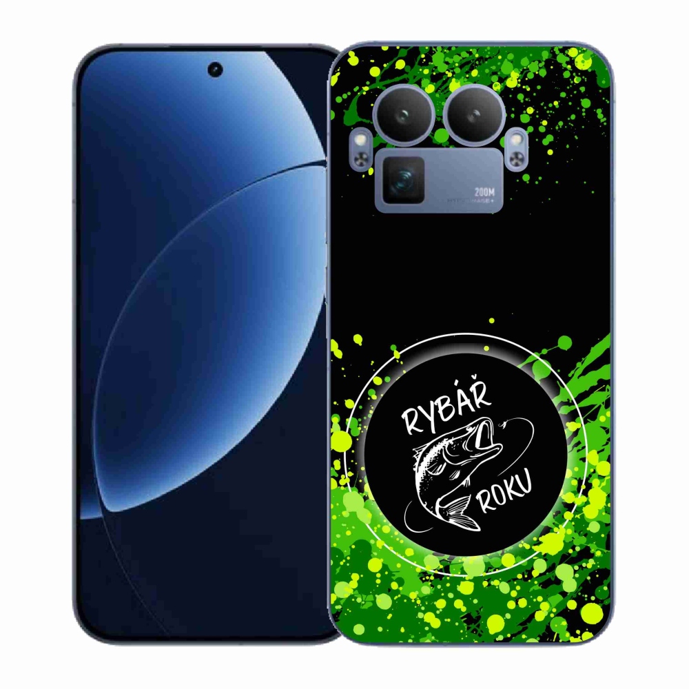 Gél borítás mmCase a Realme GT 8 Pro-n - az év halászának fekete háttere