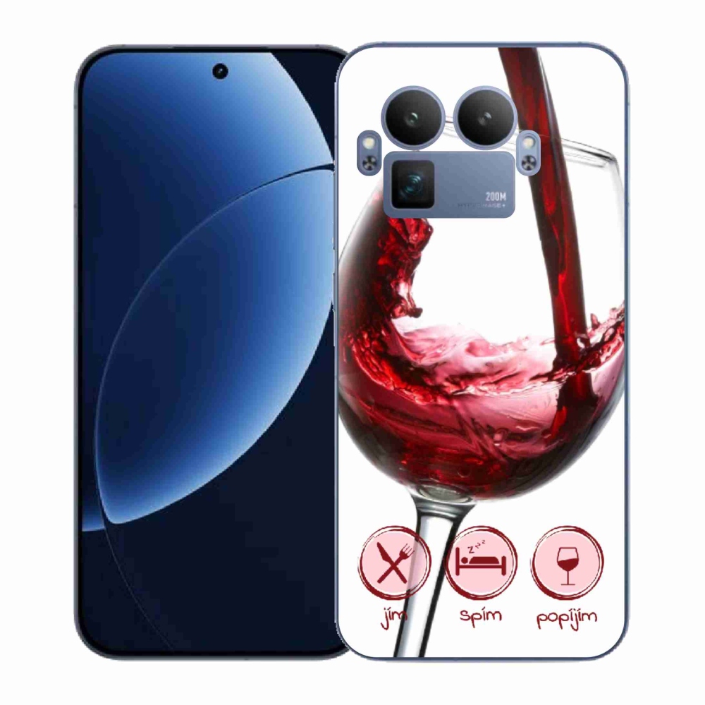 Gél borítás mmCase a Realme GT 8 Pro készülékre - borospohár piros