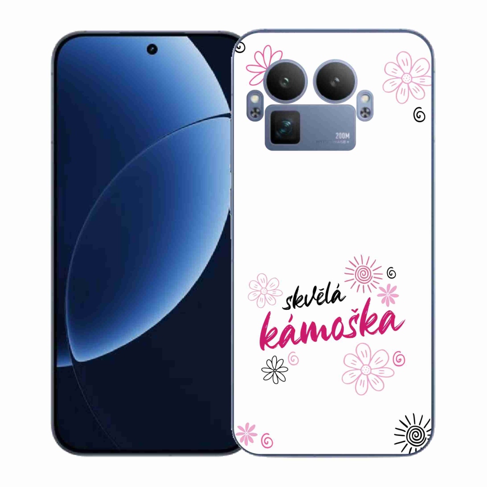 Gél borítás mmCase a Realme GT 8 Pro-n - nagyszerű haver fehér háttérrel