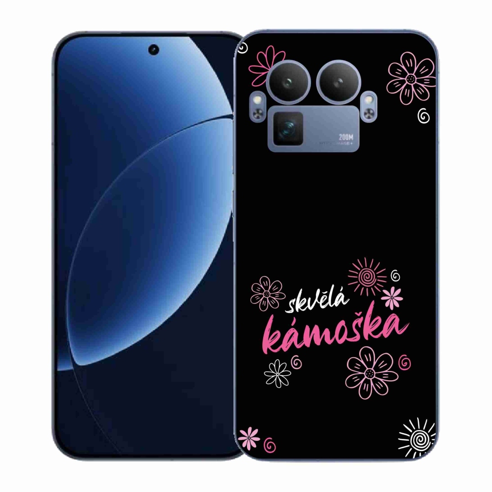 Gél borítás mmCase a Realme GT 8 Pro-n - nagyszerű haver fekete háttérrel