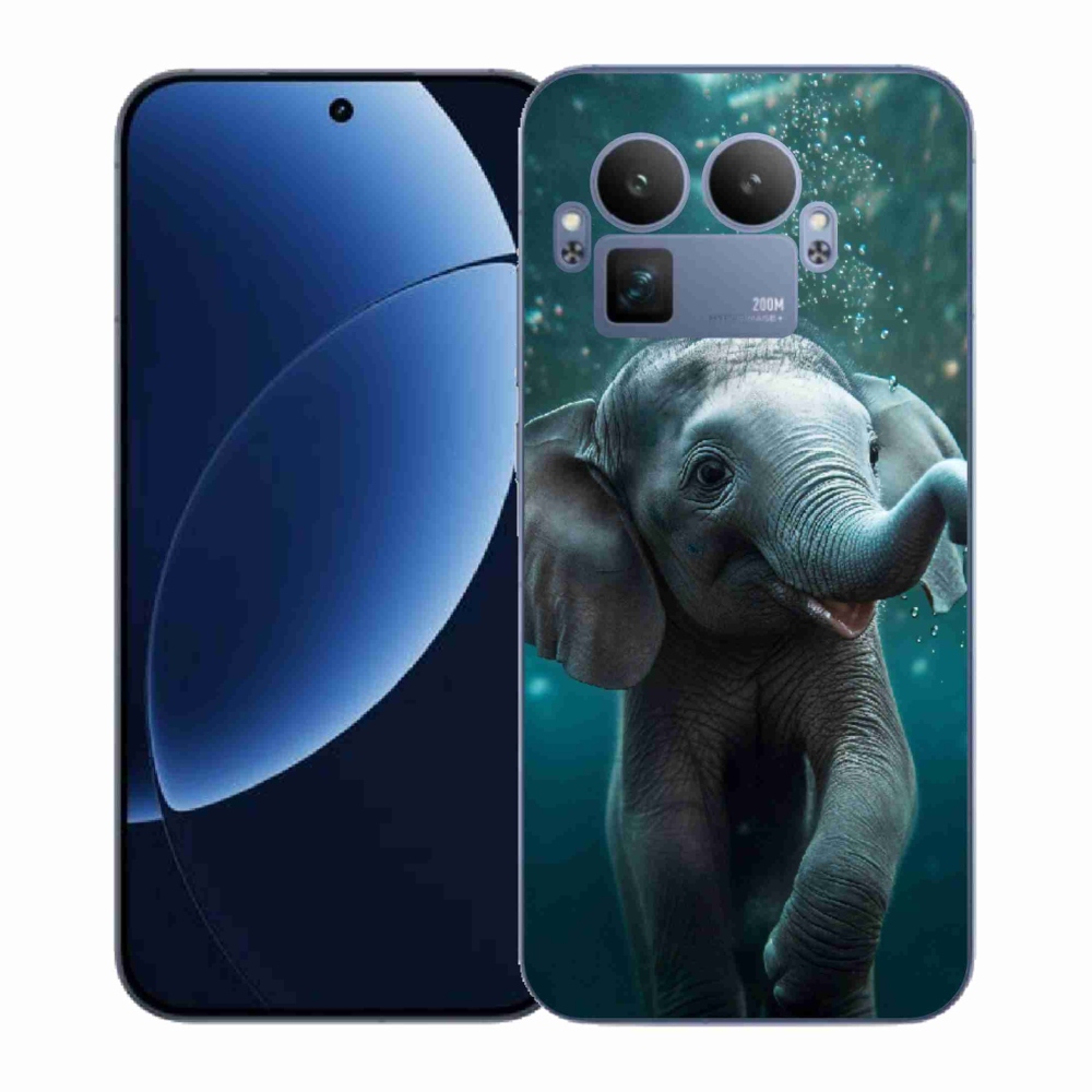 Zselés borítás mmCase a Realme GT 8 Pro készülékhez - víz alatti elefánt