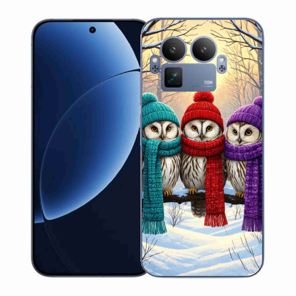 Gél borítás mmCase a Realme GT 8 Pro készülékhez - bagoly barátok