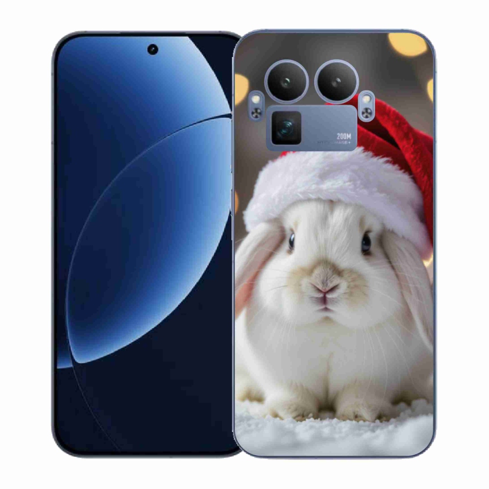 Gél borítás mmCase a Realme GT 8 Pro számára - karácsonyi nyuszi