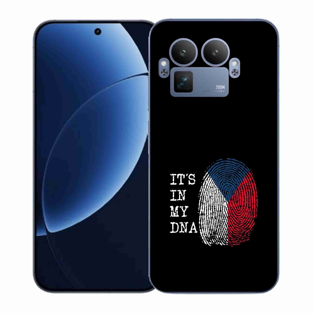 Gél borítás mmCase a Realme GT 8 Pro - zászlós ujjlenyomat fekete háttérrel