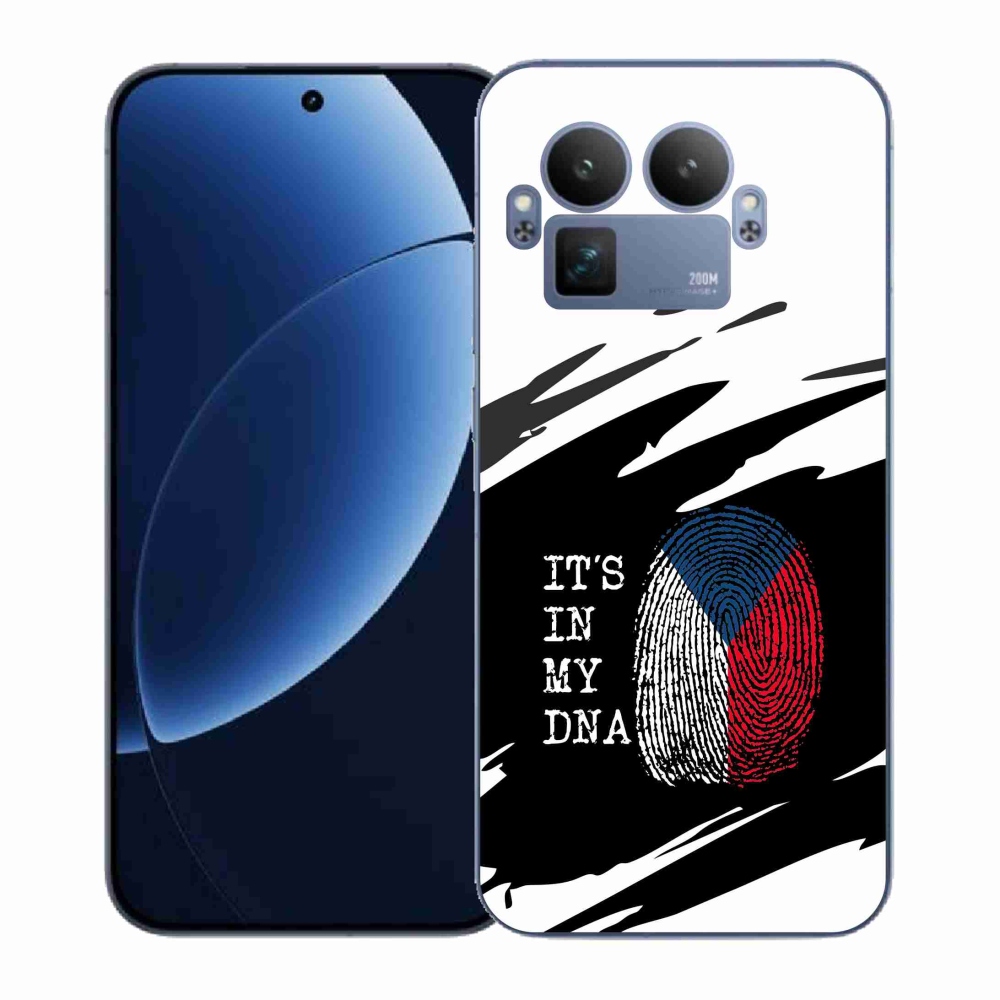 Gél borítás mmCase a Realme GT 8 Pro - zászlós ujjlenyomat fekete és fehér háttérrel