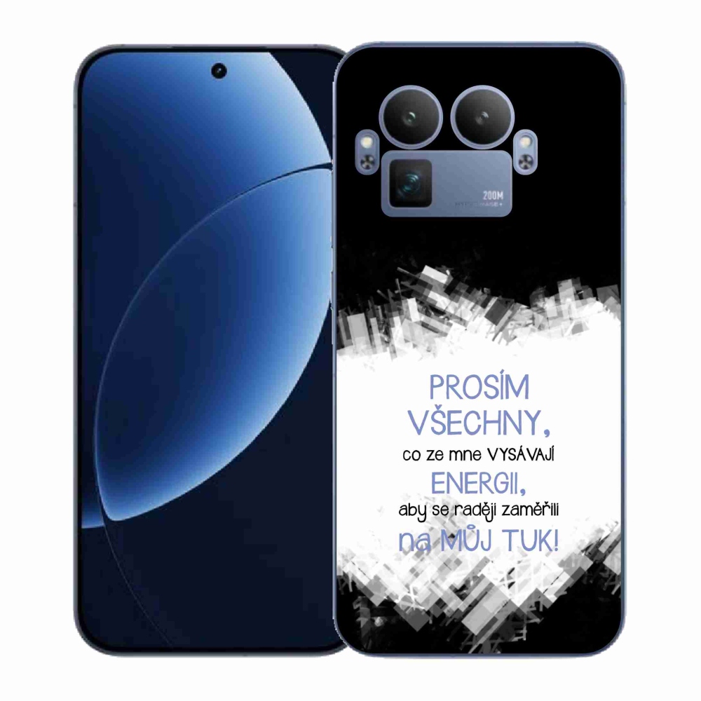 Gél borító mmCase a Realme GT 8 Pro készülékhez - vicces szöveg 1 kék