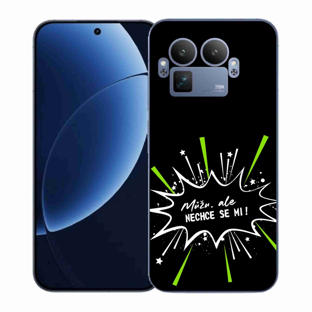 Gél borító mmCase a Realme GT 8 Pro készülékhez - vicces szöveg 11 fekete háttér