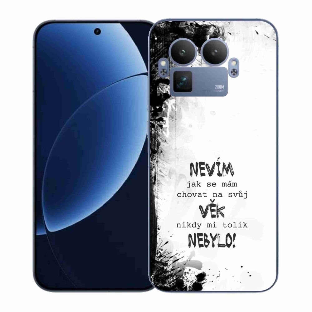 Gél borító mmCase a Realme GT 8 Pro készülékhez - vicces szöveg 14 fehér háttér