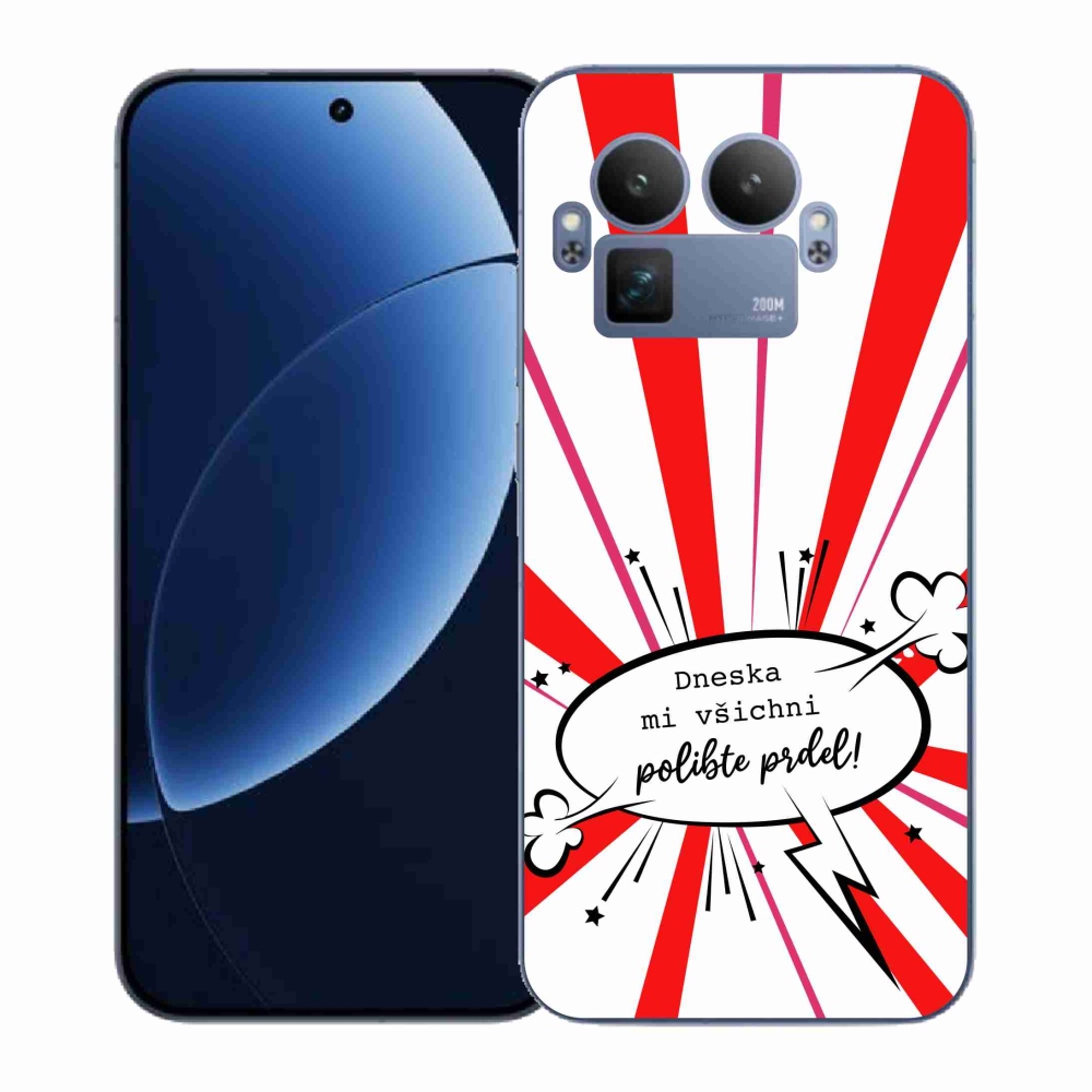 Gél borító mmCase a Realme GT 8 Pro készülékhez - vicces szöveg 15 fehér háttér