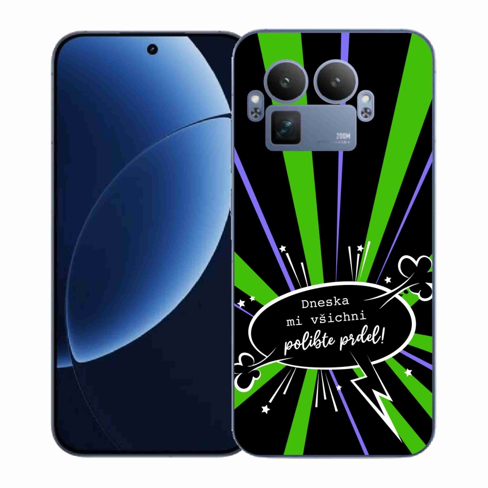 Gél borító mmCase a Realme GT 8 Pro készülékhez - vicces szöveg 15 fekete háttér