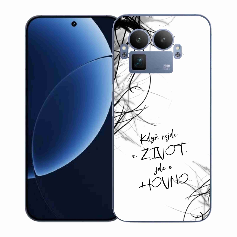 Gél borító mmCase a Realme GT 8 Pro készülékhez - vicces szöveg 16 fehér háttér