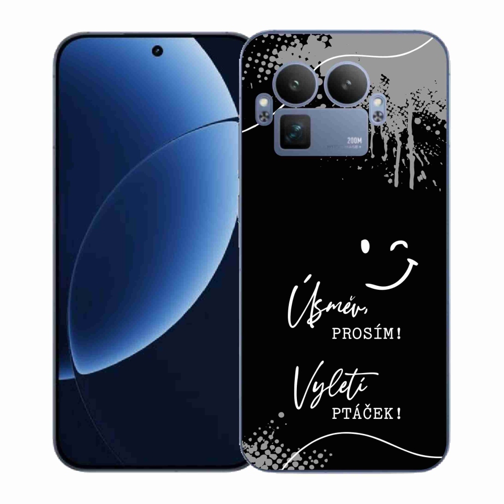 Gél borító mmCase a Realme GT 8 Pro készülékhez - vicces szöveg 4 fekete háttér