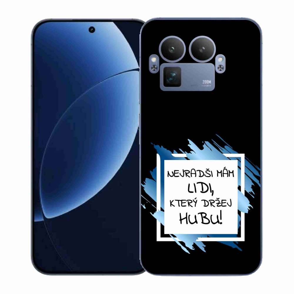 Gél borító mmCase a Realme GT 8 Pro készülékhez - vicces szöveg 7 fehér és fekete háttérrel