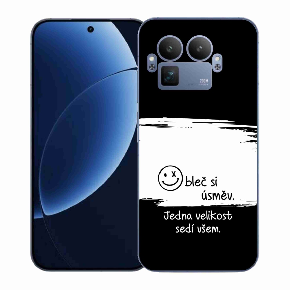 Gél borító mmCase a Realme GT 8 Pro készülékhez - vicces szöveg 8 fehér és fekete háttérrel