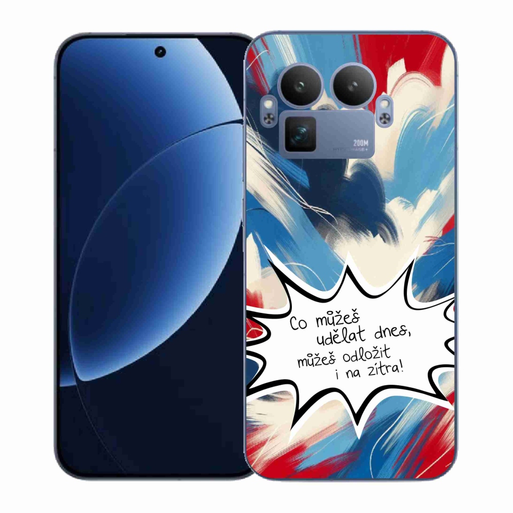 Gél borító mmCase a Realme GT 8 Pro készülékhez - vicces szöveg 9 fehér háttér