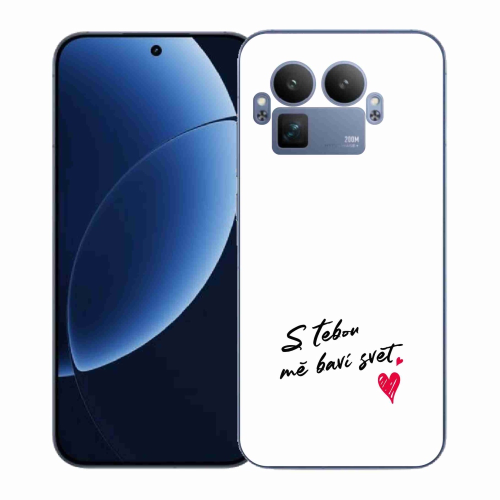 Gél borítás mmCase a Realme GT 8 Pro készülékre - szerelmes szöveg 1 fehér háttér