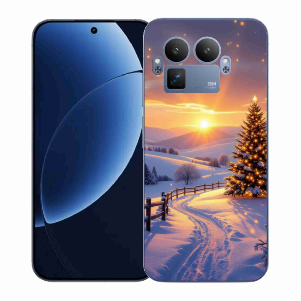 Gél borítás mmCase a Realme GT 8 Pro készülékhez - téli tájkép