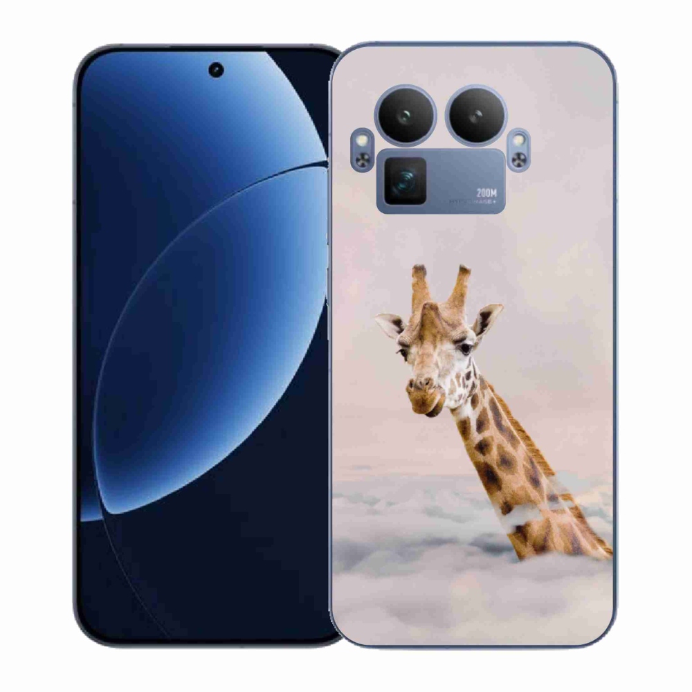 Zselés borítás mmCase a Realme GT 8 Pro-n - zsiráf a felhőkben