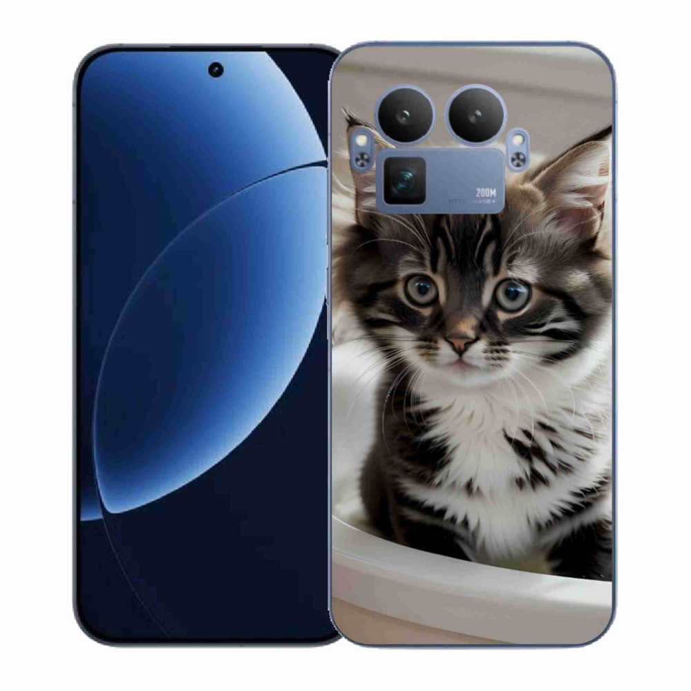 Gél borítás mmCase a Realme GT 8 Pro számára - kíváncsi cica