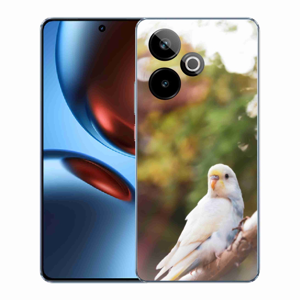 mmCase gél tok a Realme GT7 5G/GT 7T 5G készülékhez – fehér papagáj