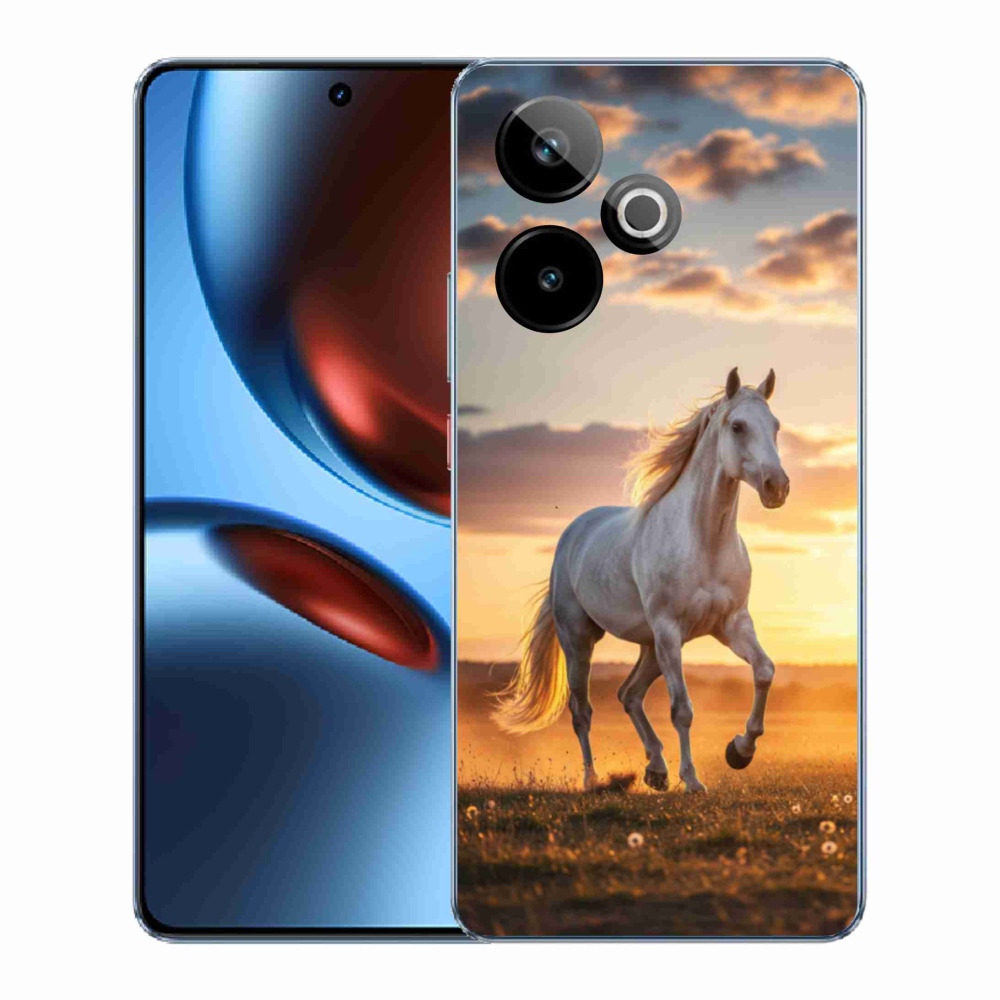 mmCase gél tok a Realme GT7 5G/GT 7T 5G készülékhez – „Futó fehér ló 2”