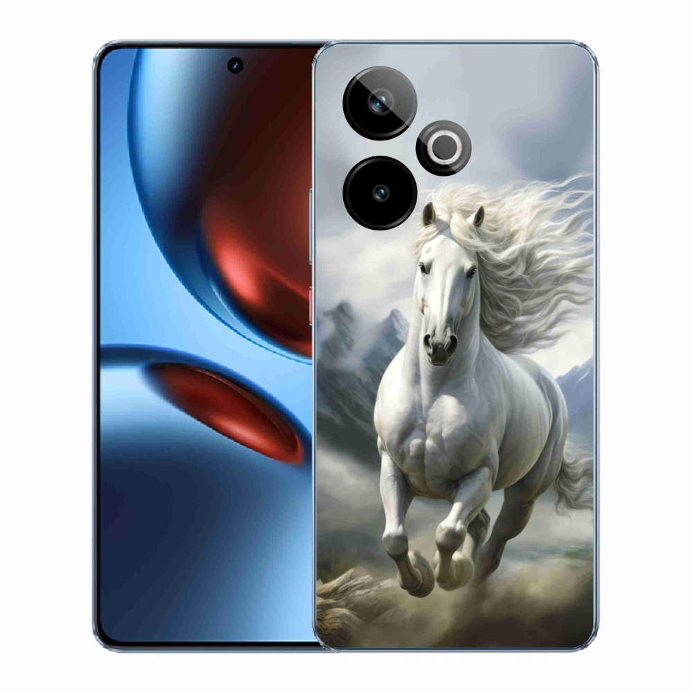 mmCase gél tok a Realme GT7 5G/GT 7T 5G készülékhez – „Futó fehér ló 3”