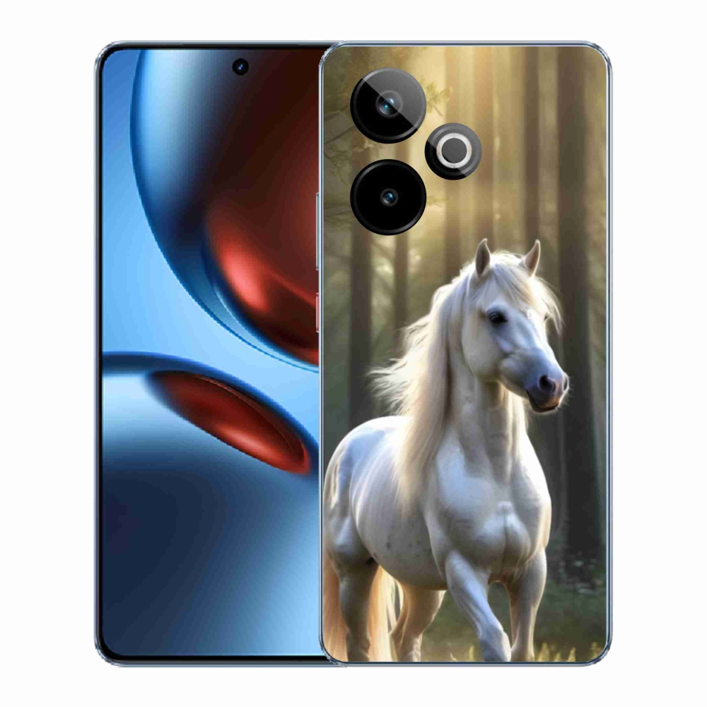mmCase gél tok a Realme GT7 5G/GT 7T 5G készülékhez – fehér ló 3
