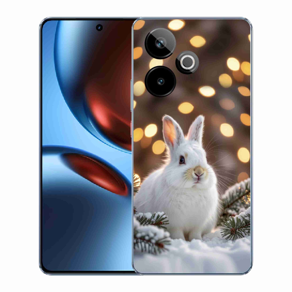 mmCase gél tok a Realme GT7 5G/GT 7T 5G készülékhez – fehér nyúl