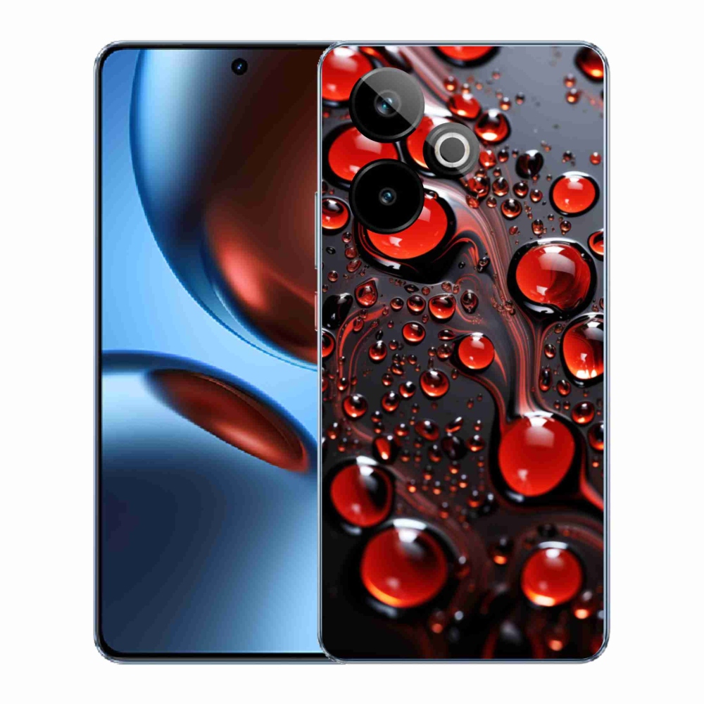 mmCase gél tok a Realme GT7 5G/GT 7T 5G-hez – piros cseppek 2