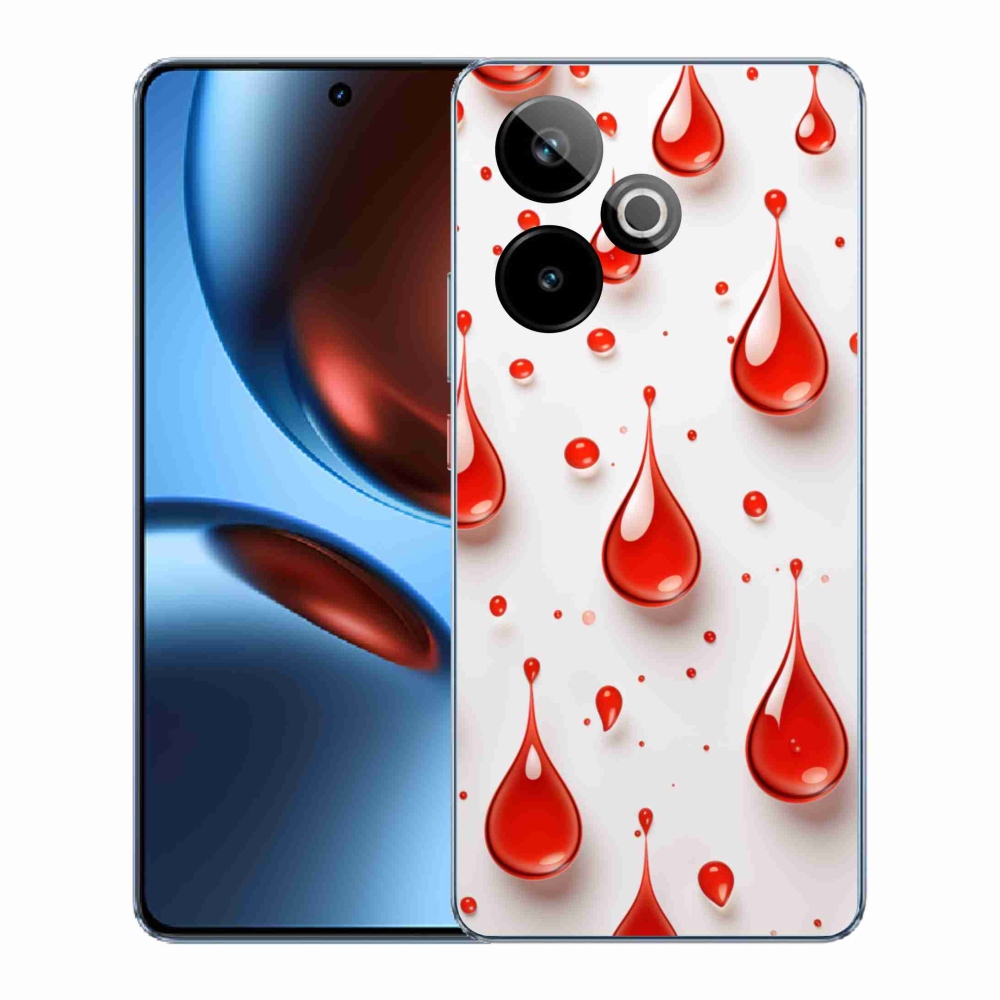 mmCase gél tok a Realme GT7 5G/GT 7T 5G készülékhez – vörös cseppek
