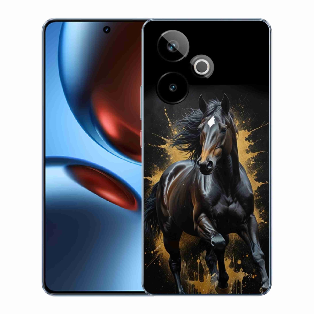 mmCase gél tok a Realme GT7 5G/GT 7T 5G készülékekhez – elegáns fekete csikó