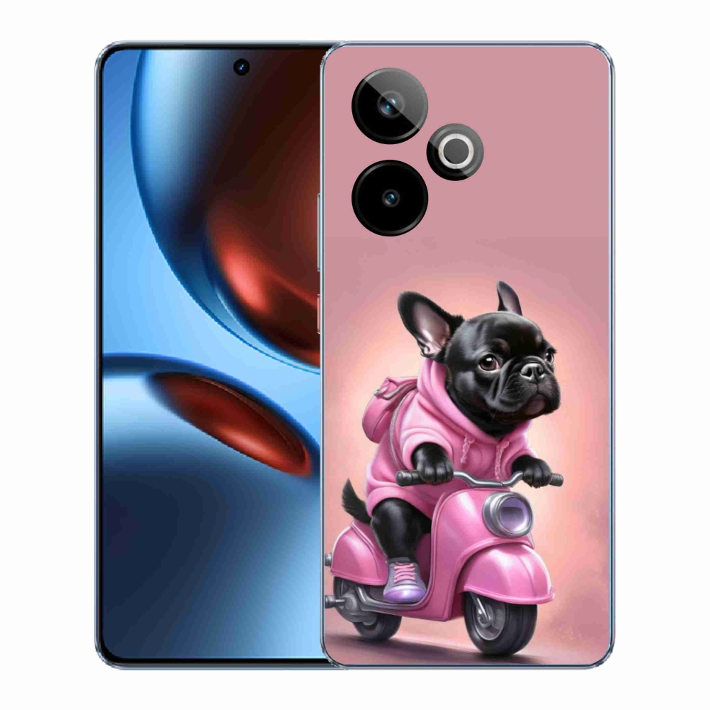 mmCase gél tok a Realme GT7 5G/GT 7T 5G-hez – francia buldog robogón