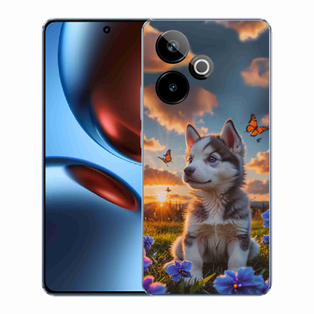 mmCase gél tok a Realme GT7 5G/GT 7T 5G készülékhez – husky naplementekor